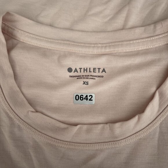 Athleta Sleeveless Tank Top Workout Gym Muscle Tee Stretch Beige‎ Womens XS - Picture 5 of 12